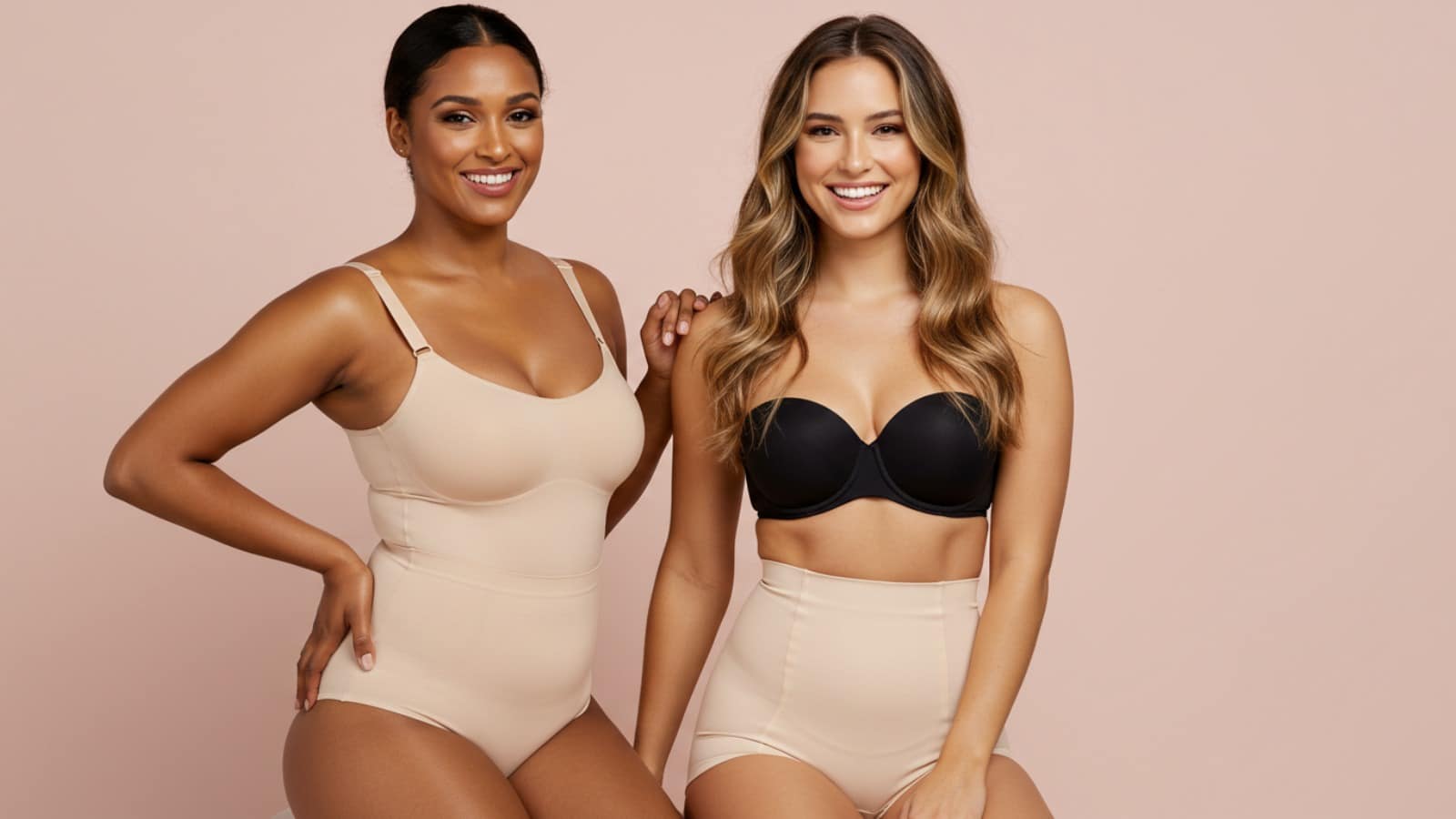 Modelo luciendo una faja moldeadora de Encanto y Brillo, diseñada para realzar la figura y brindar confianza con comodidad diaria.